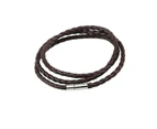 1Pc New Fashion Men Women Three Laps Pu Leather Bracelet Wristband Bangle Punk