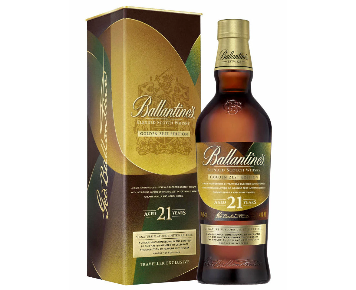 Ballantines 21 Year Old Golden Zest Limited Edition Blended Scotch Whisky 700ml