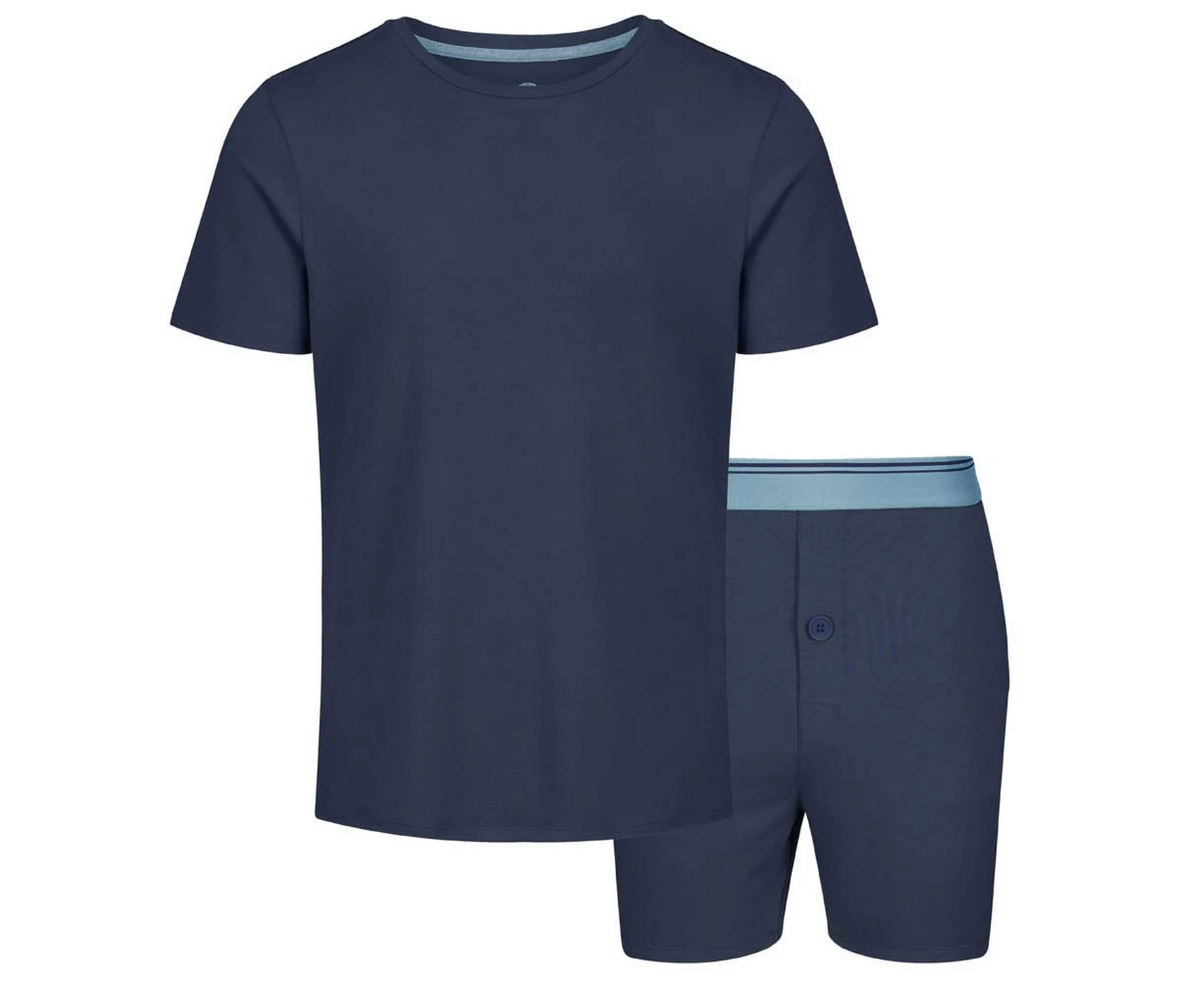 Light And Shade Mens Classic Short Pyjama Set (Navy Blue) - PB216