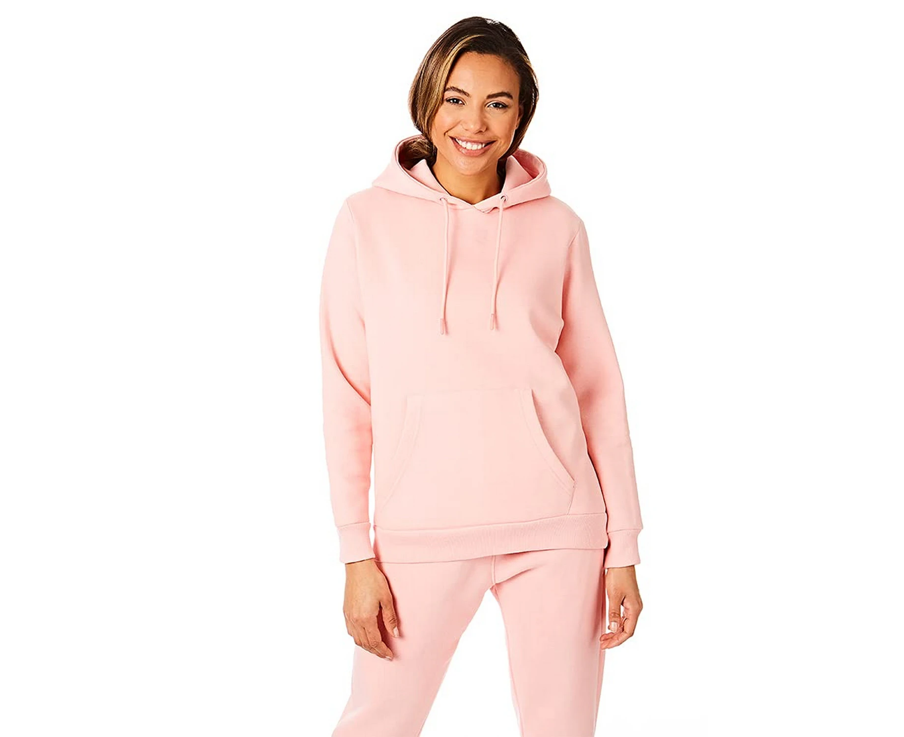 Light And Shade Womens Hoodie (Rose Pink) - PB357