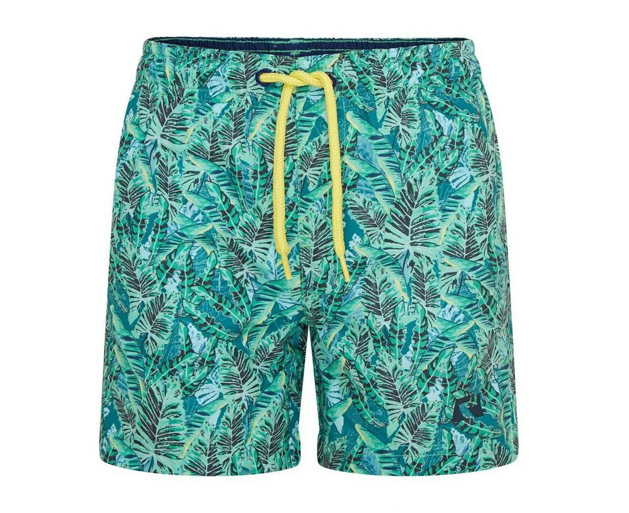 RIPT Essentials Boys Leaf Print Swim Shorts (Green) - PB251