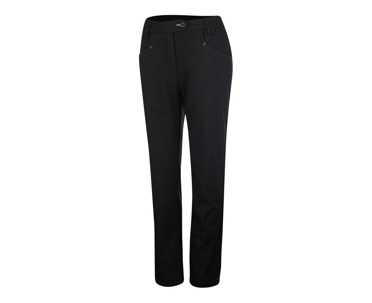 Island Green Womens Bonded All Weather Golf Trousers (Black) - PB228