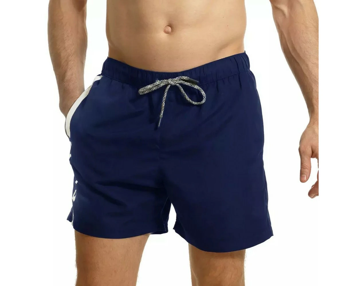 RIPT Essentials Mens Swim Shorts (Navy/White) - PB170