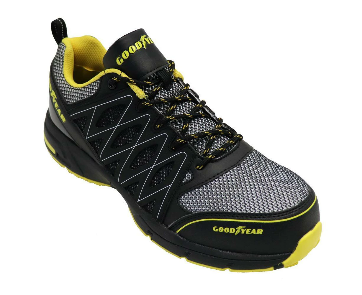 Goodyear Mens Safety Shoes (Black/Yellow) - PB356