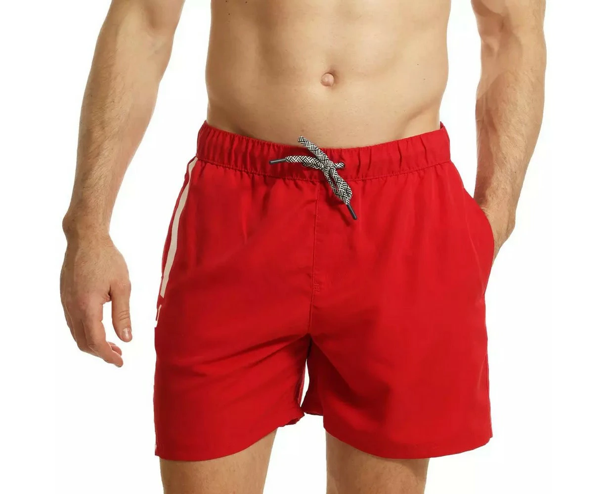 RIPT Essentials Mens Swim Shorts (Red/White) - PB170