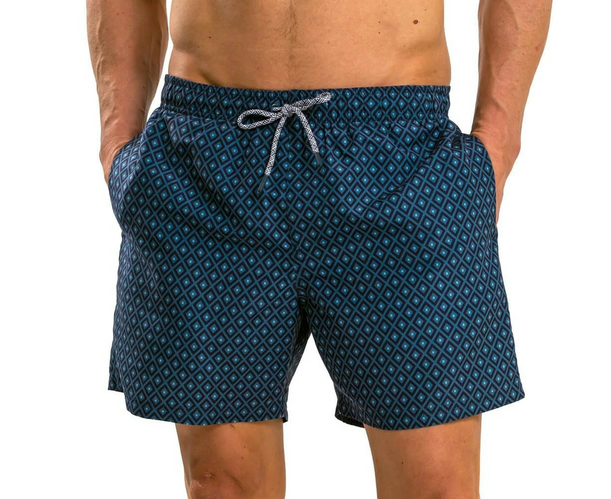 RIPT Essentials Mens Diamond Swim Shorts (Airforce Blue) - PB144