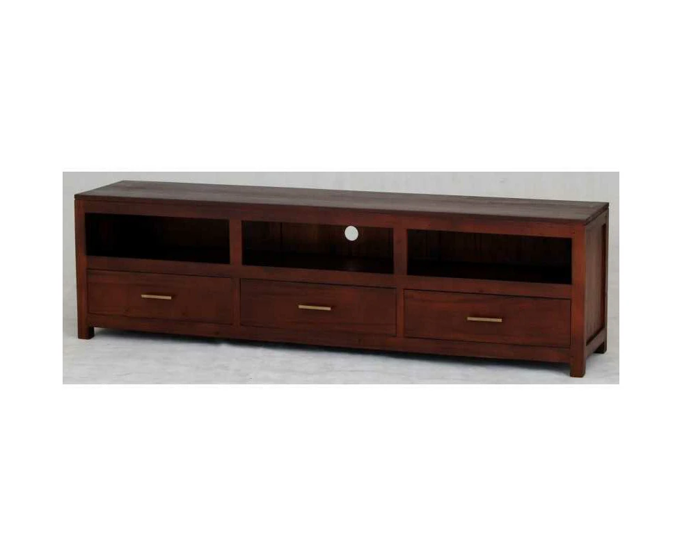 CT Paris Solid Timber 3 Drawer Low Entertainment Unit