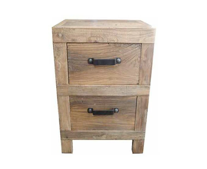 MF Industrial Iron 2 Drawer Bedside