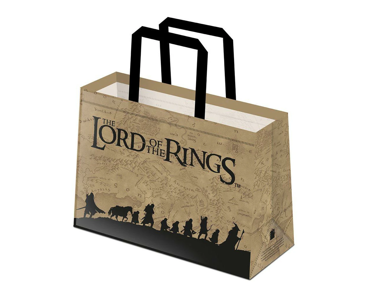 Lord Of The Rings An Epic Journey Reusable Tote Bag (Beige/Black) - PM11142