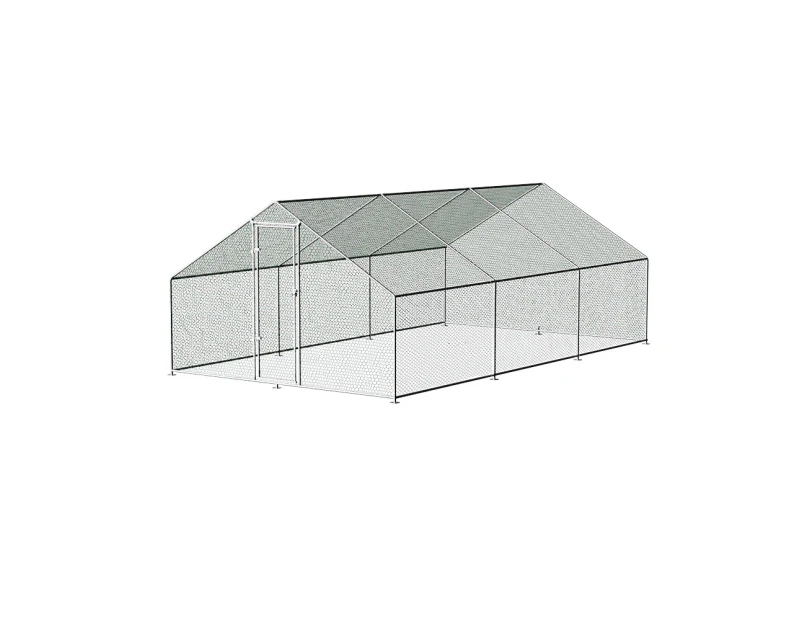 i.Pet Chicken Coop Cage 3x6x2m Galvanised Steel