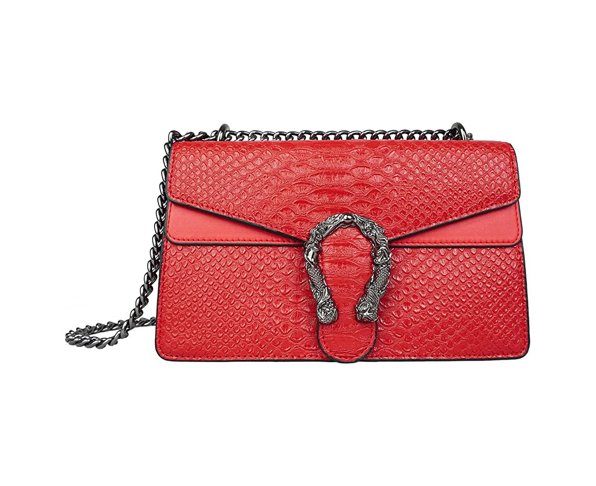 Solid Color Single Shoulder Crossbody Bag, Teenage Zipper Small Square Bag,Red