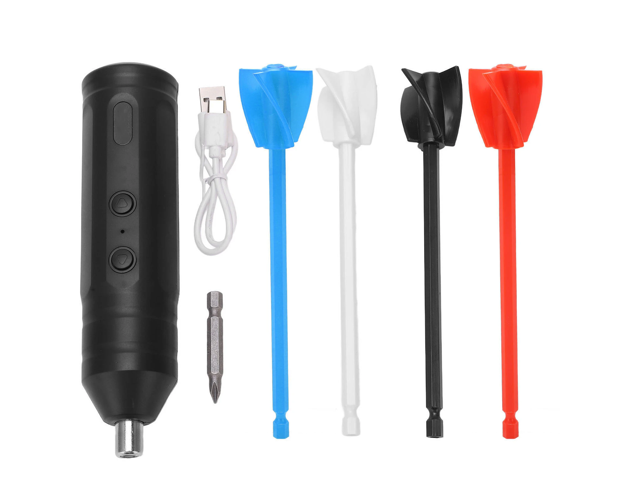 Epoxy Resin Mixer Rechargeable Powerful Slow Motor Handheld Electric Resin Stirrer With 4Pcs Replacement Rod 4 Colors