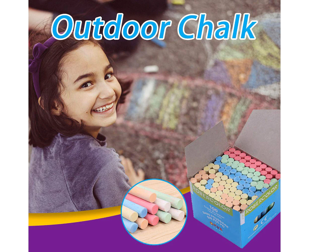 Dust Free Chalk Colorful Drawing Chalk for Blackboard Office School Stationary