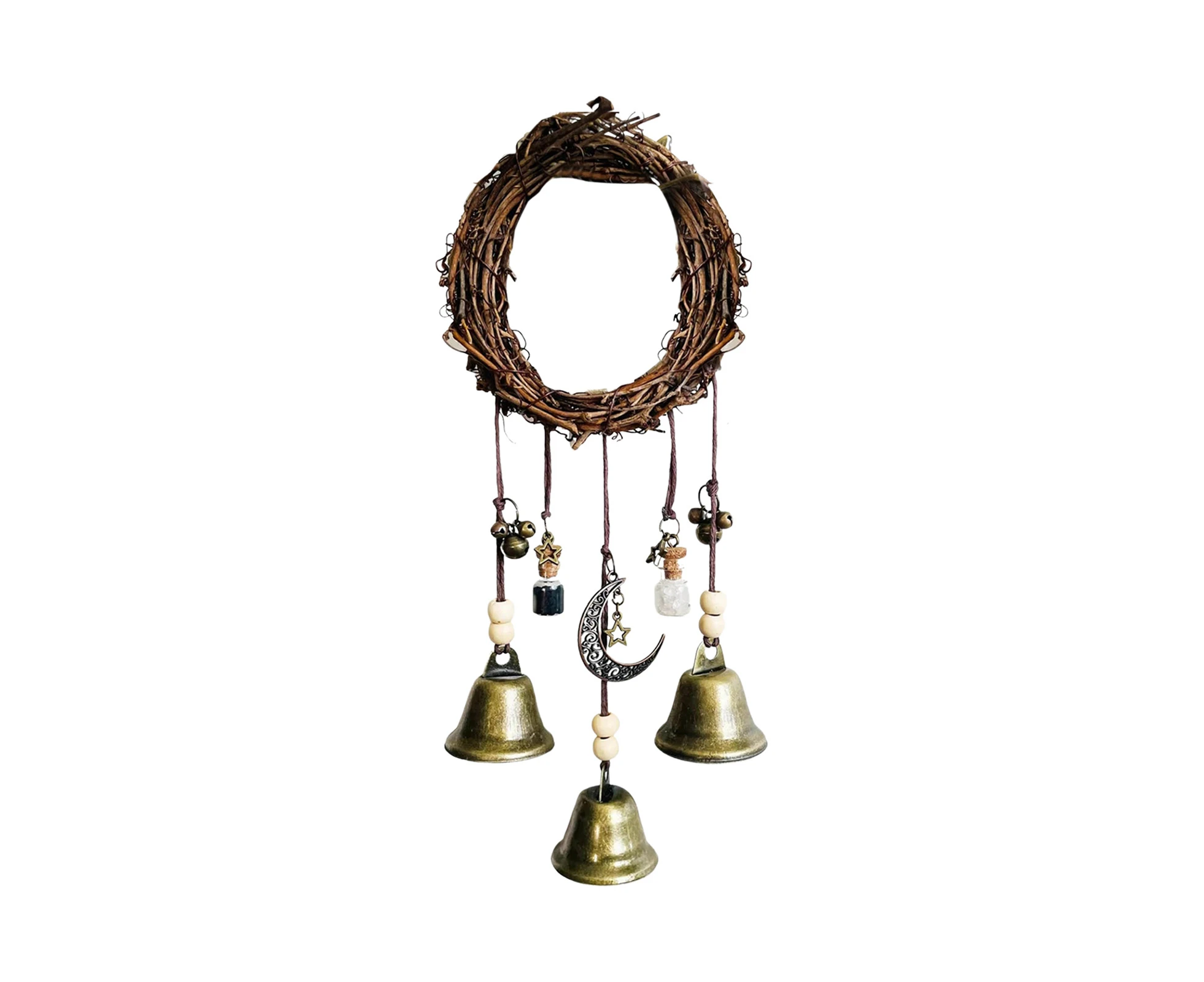 Wall Hanging Wind Chimes Praying for Blessings Bell Door Talisman Witchcraft Decorative Pendant