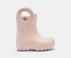 Crocs Toddler Girls' Handle It Rain Boots - Quartz Pink