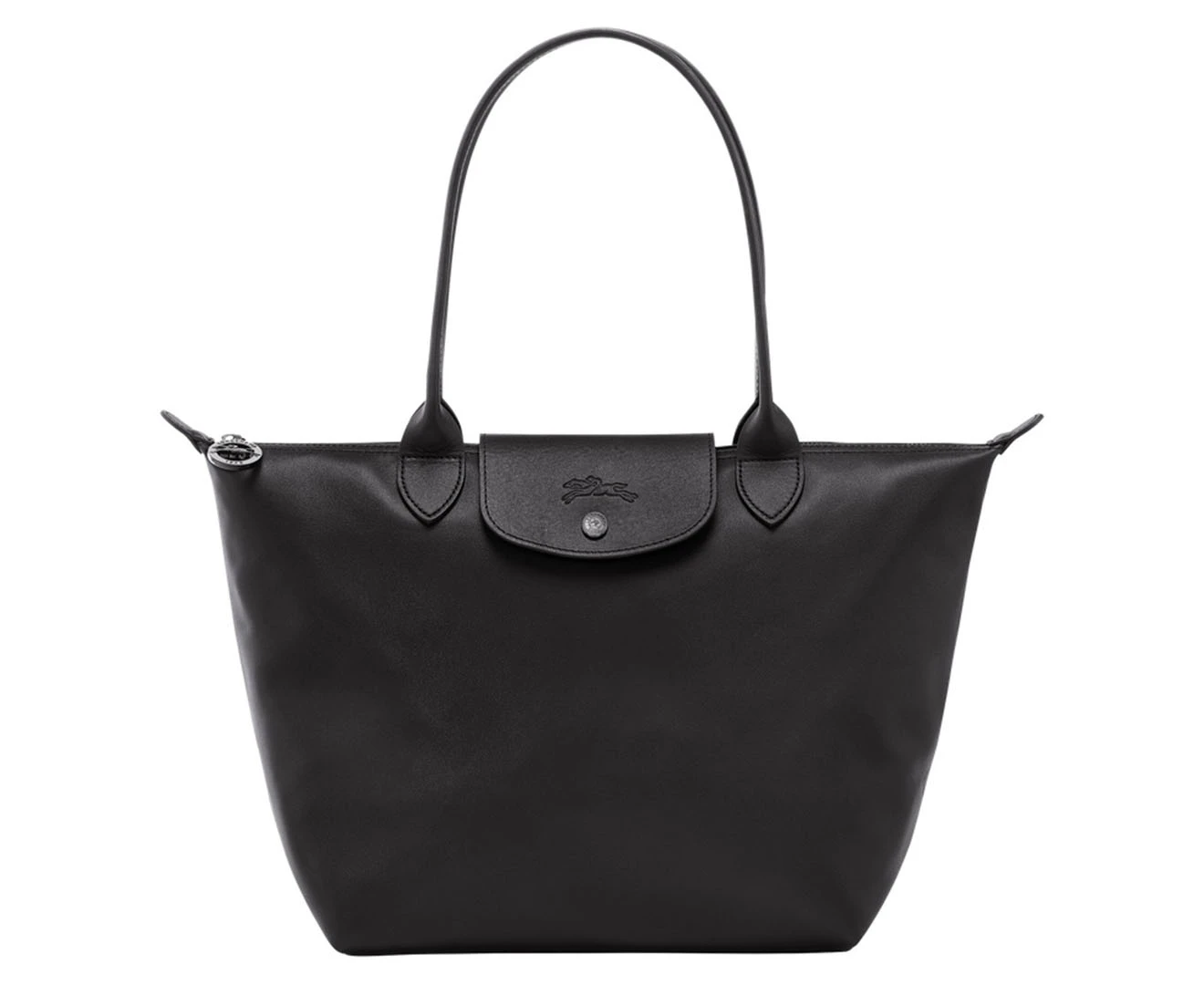 Longchamp Le Pliage Xtra Medium Leather Tote Bag - Black