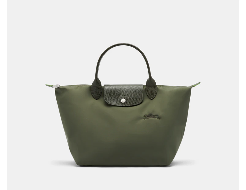 Longchamp Le Pliage Green Medium Top Handle Bag - Forest