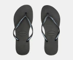 Havaianas Women's Slim Metallic Thongs - Black