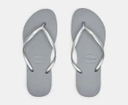 Havaianas Unisex Slim Metallic Thongs - Steel Grey