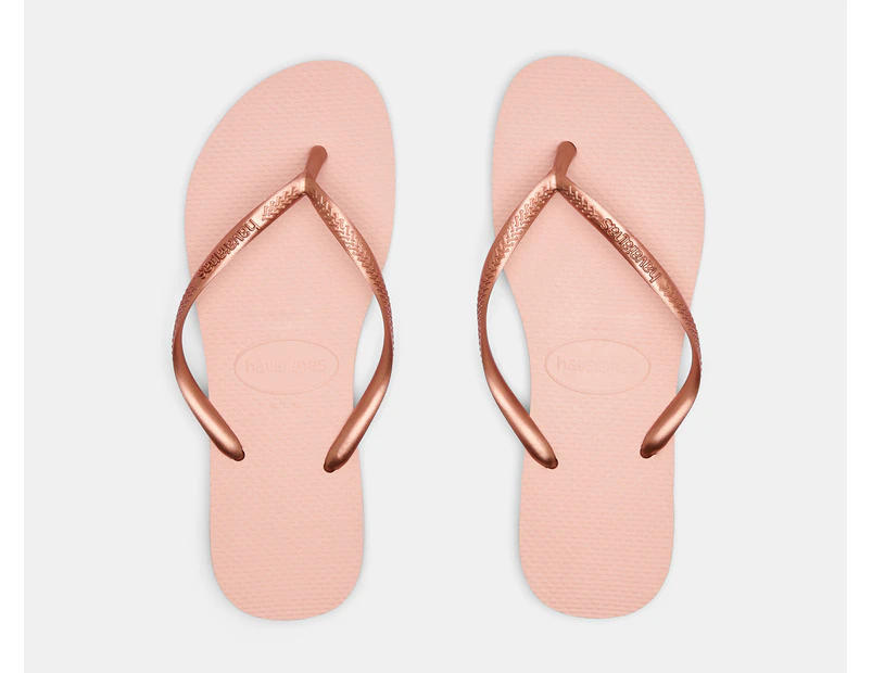 Havaianas Women's Slim Metallic Thongs - Ballet Rose