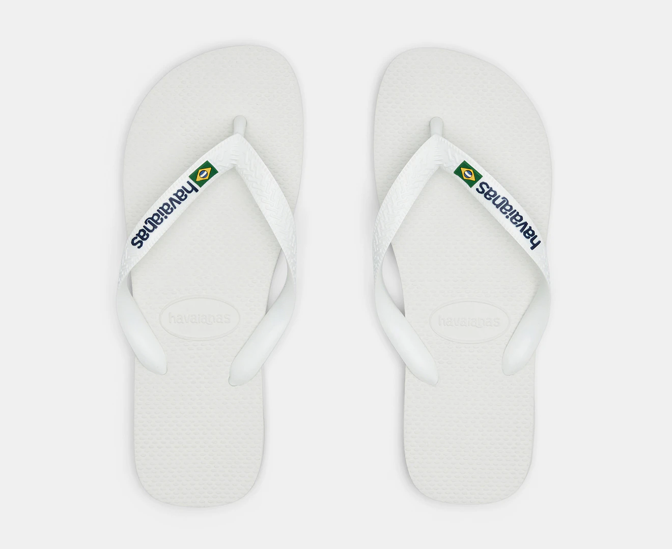 Havaianas Unisex Brasil Logo Thongs - White