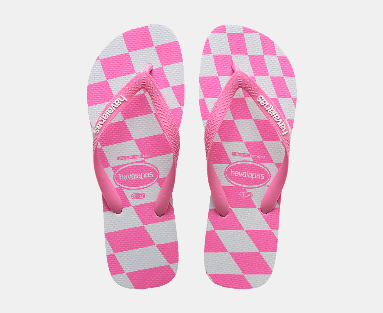 Havaianas Women's Top Distorted Thongs - Pink Lemonade/White Check