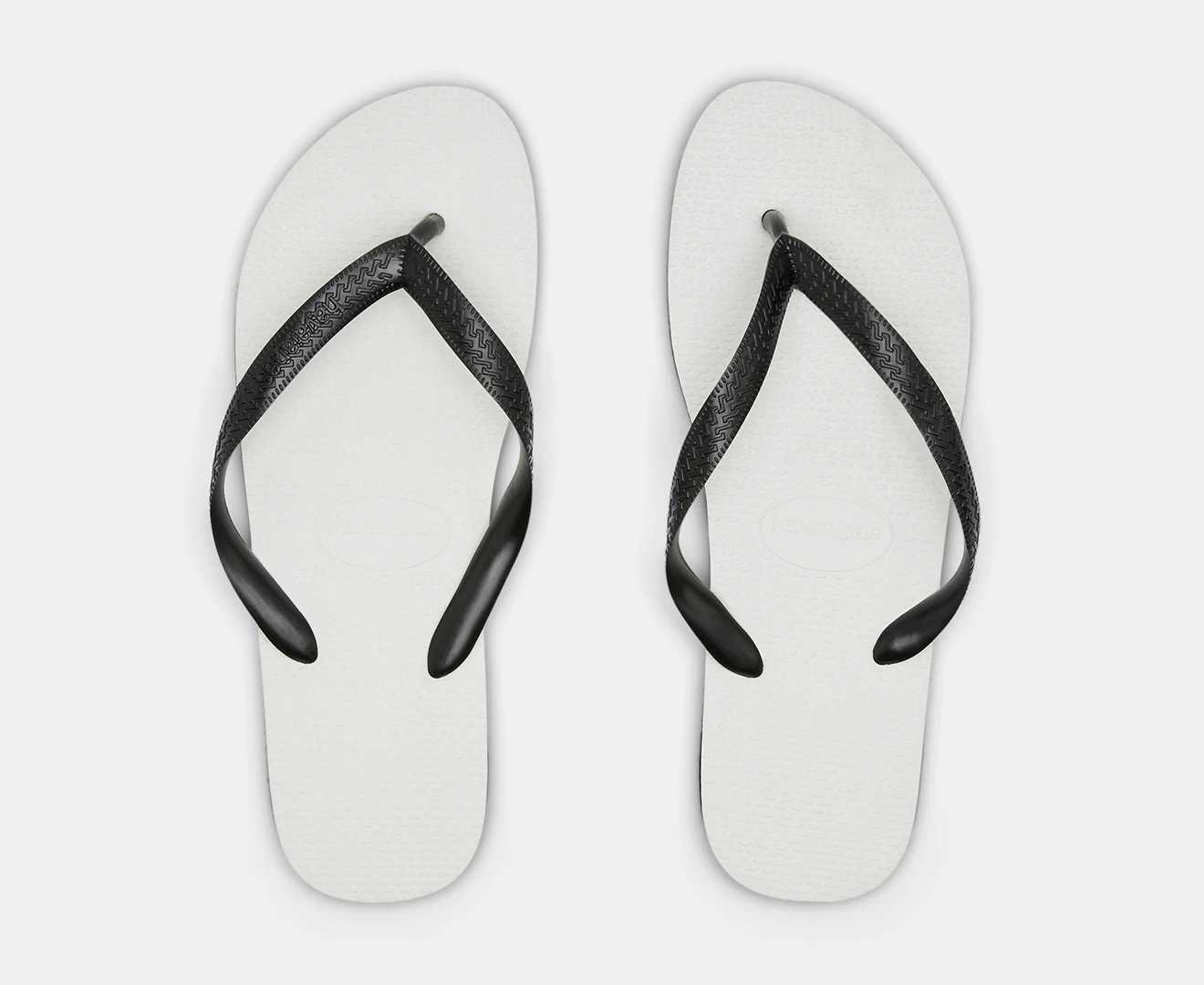 Havaianas Unisex Traditional Thongs - White/Black