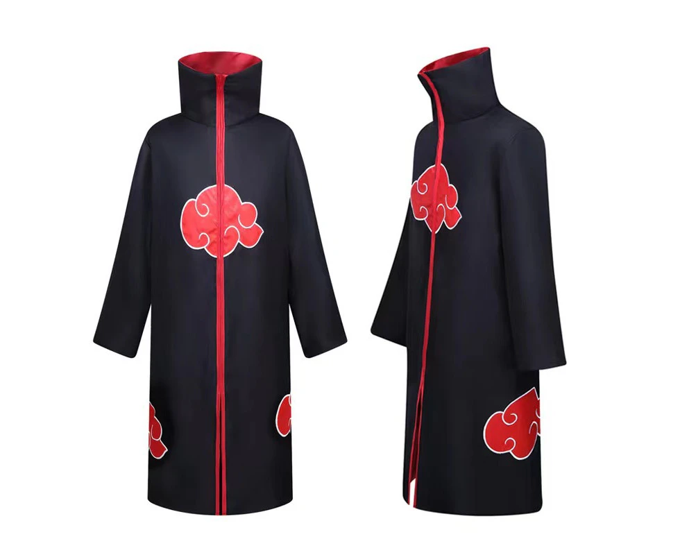 Naruto Akatsuki Cloak Robe Anime Costume Cosplay Outfit L