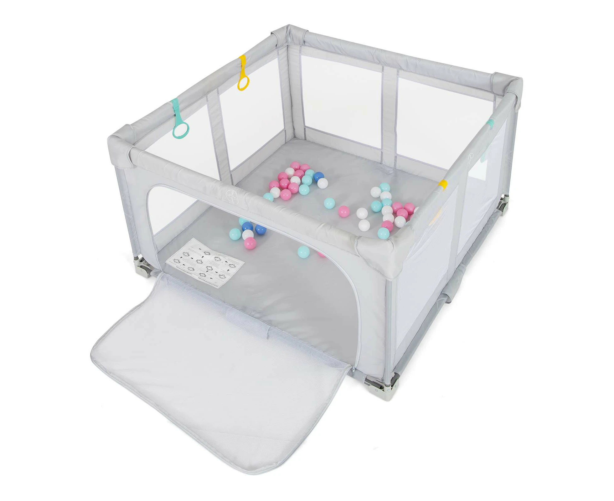 127cm Baby Playpen Foldable Toddler Fence Safety Gate w/Ocean Balls Play Yard Activity Center