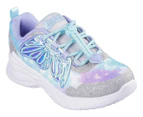 Skechers Girls' Dream Racer Wing Brites Light-Up Running Shoes - Silver/Lavender