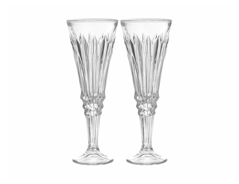 Set of 2 Maxwell & Williams 180mL Cocktail & Co. Mixologist Karat Champagne Flutes