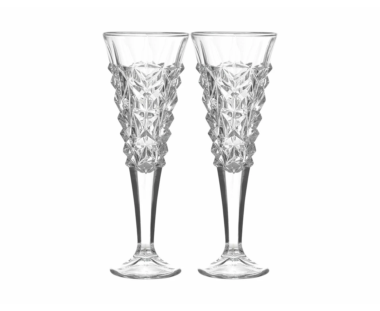 Set of 2 Maxwell & Williams 180mL Cocktail & Co. Mixologist Glacier Champagne Flutes