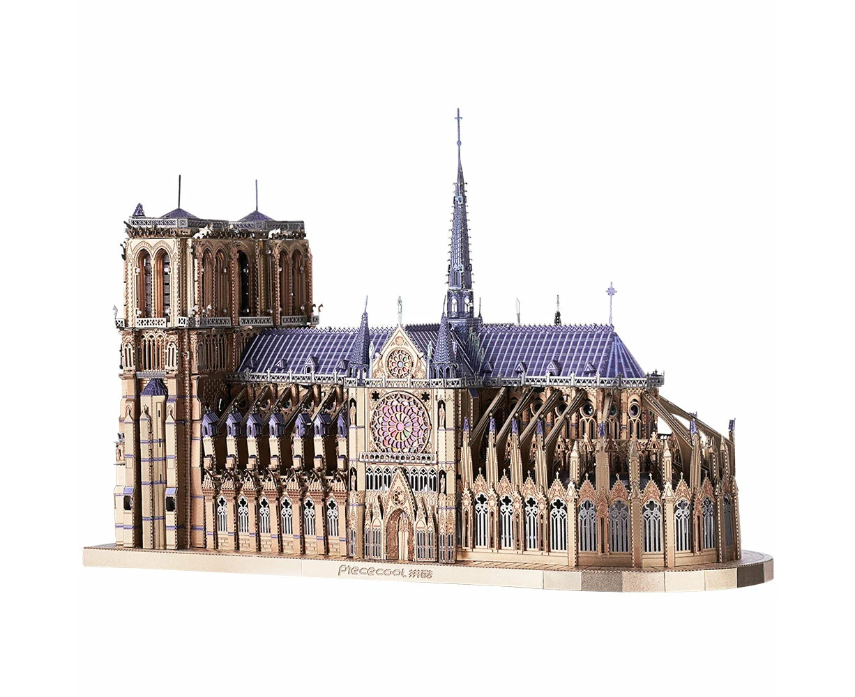 3D Metal Puzzle Notre Dame Cathedral - DIY Model Building Kit, Jigsaw Toy, Perfect Birthday Gift and Collectible