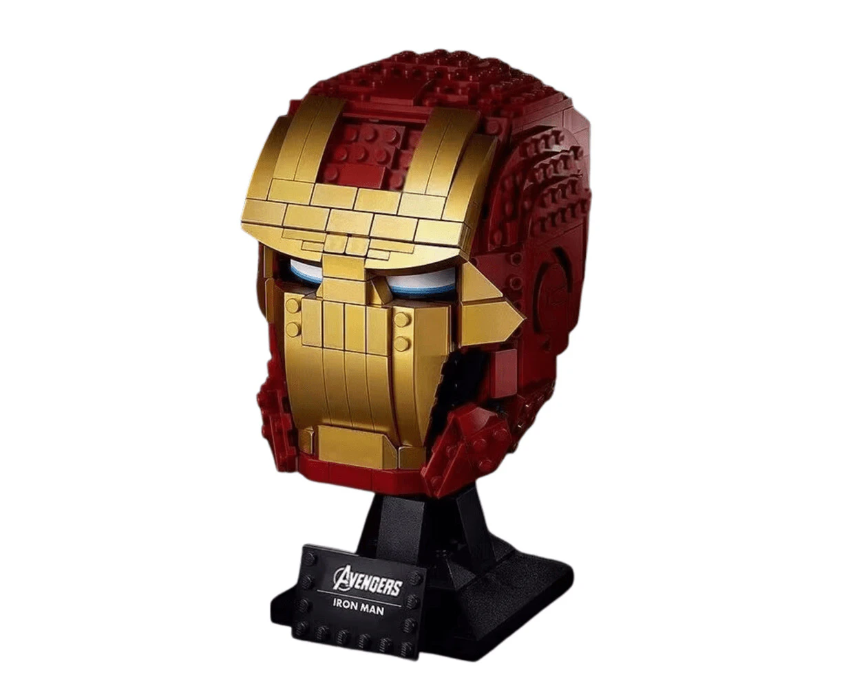 Building Blocks Set - Marvel Model Figure Toy Figurine for Kids Birthday Gifts Collection - Iron Man Helmet