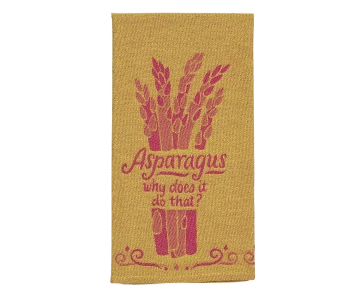 Blue Q Tea Towel - Asparagus, Why Does It Do That?