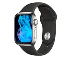 Apple Watch Series 7 (Cellular) 45mm Silver S Steel Black Band - Refurbished Grade A