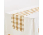 Natural Gingham Table Runner - Anko