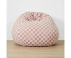 Checker Bean Bag, Pink - Anko