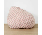 Checker Bean Bag, Pink - Anko