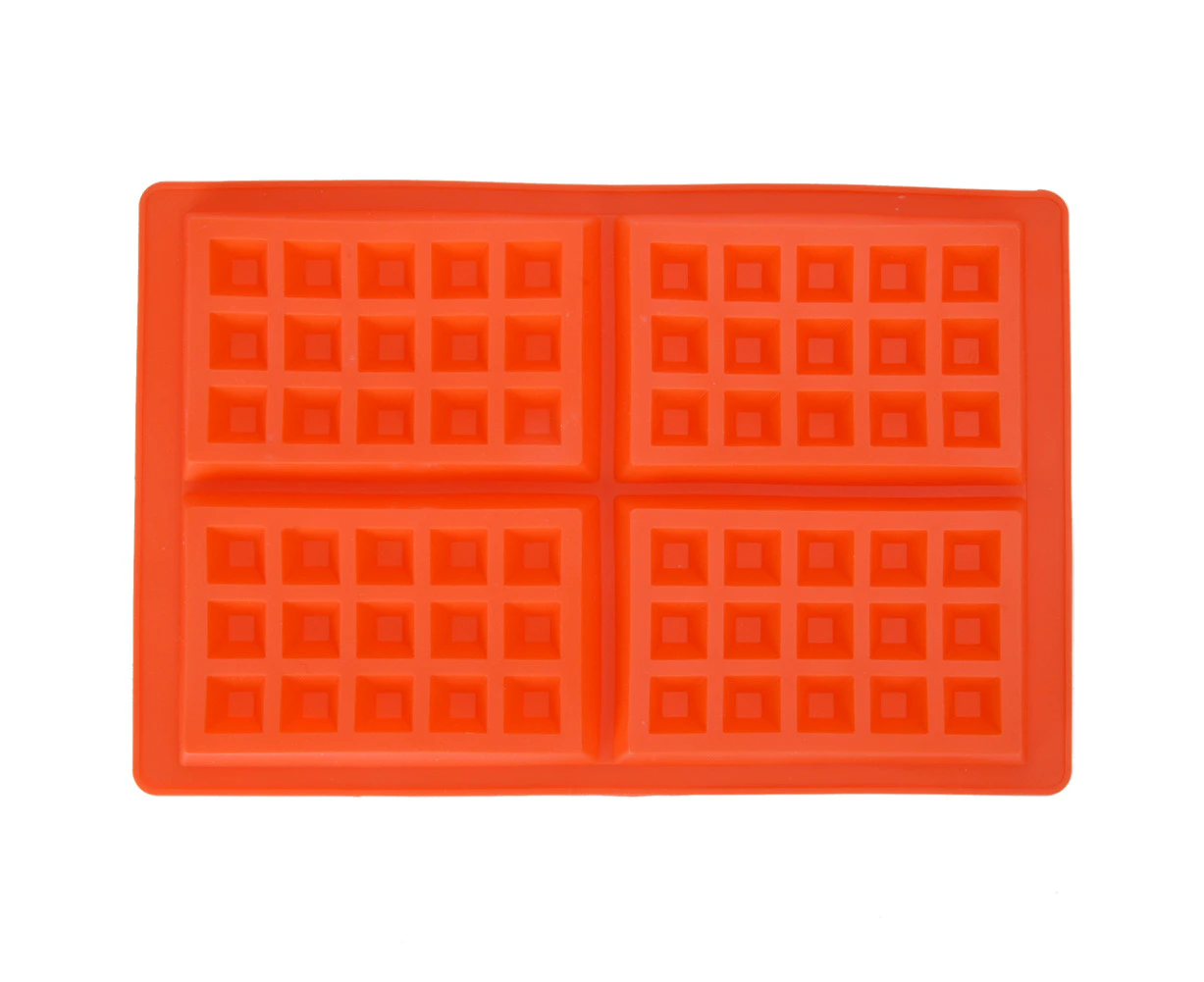 4 Cavity Silicone Nestle Waffles Mold Cake Chocolate Pan Muffin Breakfast Baking Mould (Square)