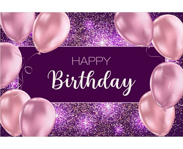 16TH 18TH 21ST 30TH 40TH 50TH 60TH 70TH ANY AGE PURPLE PINK BIRTHDAY PARTY SUPPLIES BANNER BACKDROP DECORATION