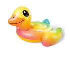 Intex 147cm Inflatable Duck Ride-On Kids Water Toy for Swimming Pool 3y+ Yellow