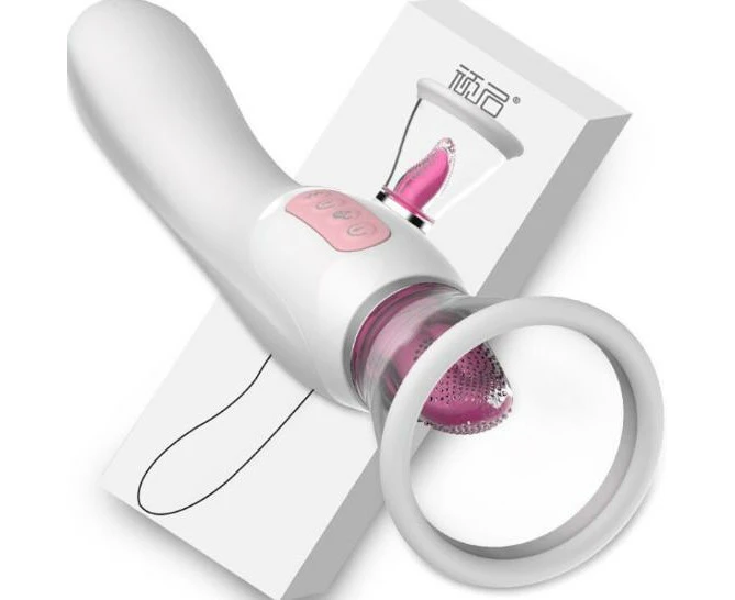 Clitoral Vibrators Oral Sex Licking Tongue Vibrator Breast Suction Cup Vibrating Clitoral Massager