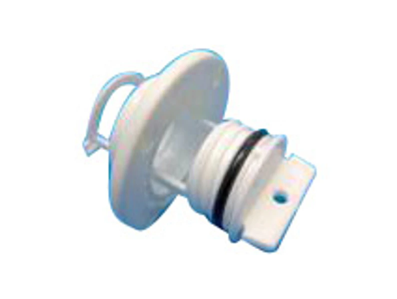 Nylon Boat Bung Drain Plug and Base White Large 42mm