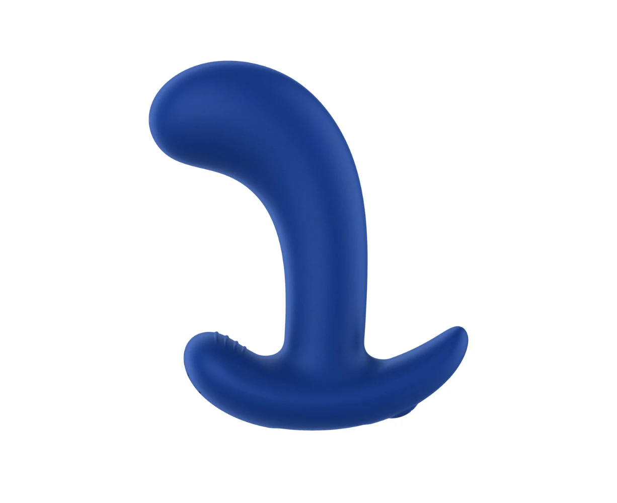 Forto Curved Vibrating Plug - Blue