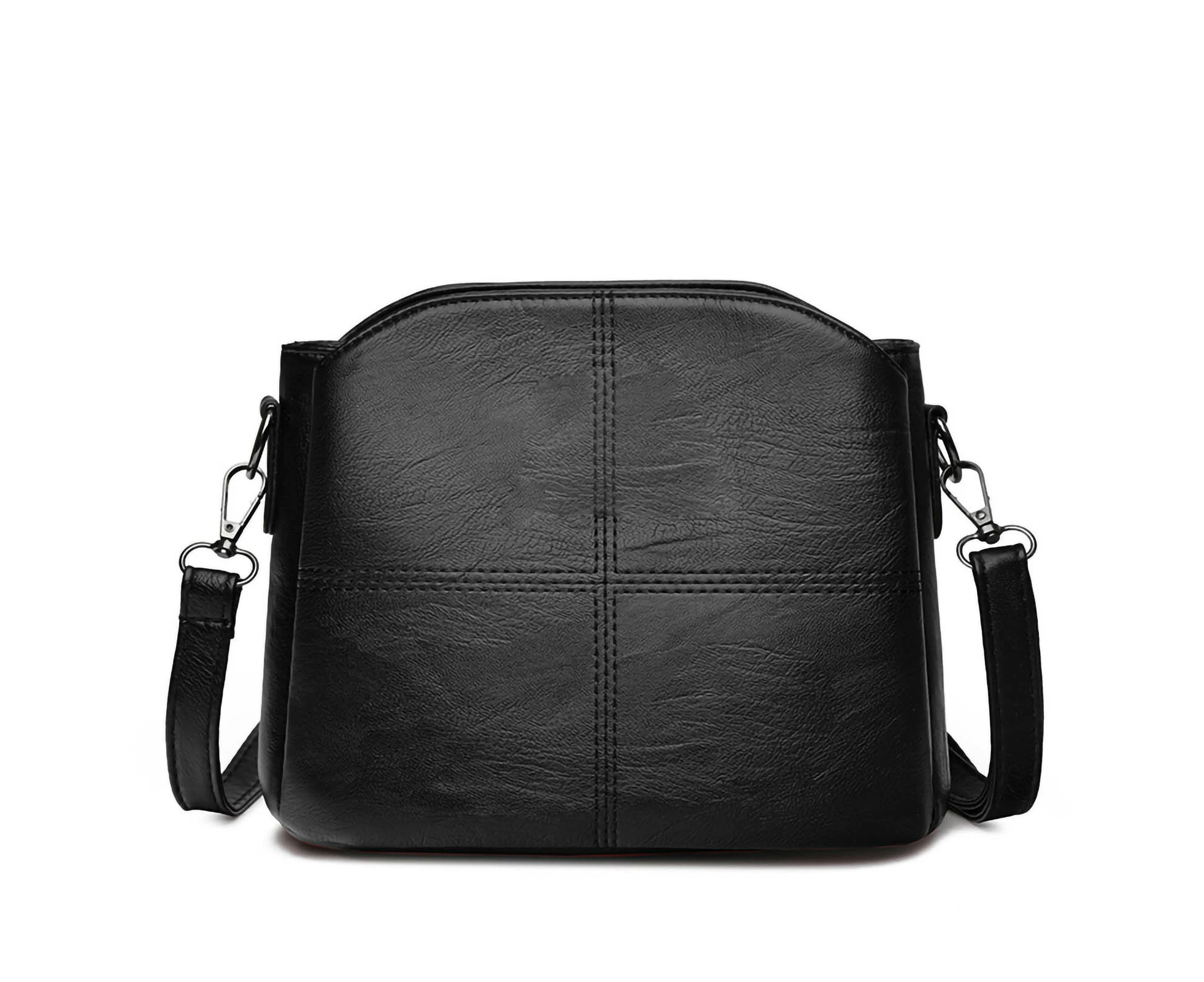 Shoulder Bag Women Fashionable Large Capacity Ladies Handbags Wear Resistant Scratch Resistant Handbags for Outdoor Black