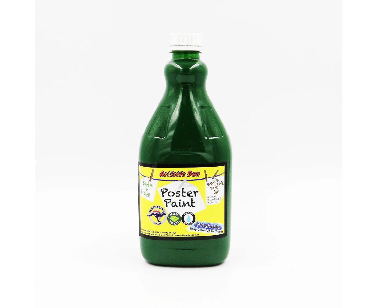 2 Litre Washable Kids Poster Paint Green Free Pump