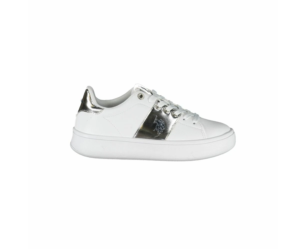 U.s. Polo Assn. White Polyethylene Women Sneaker