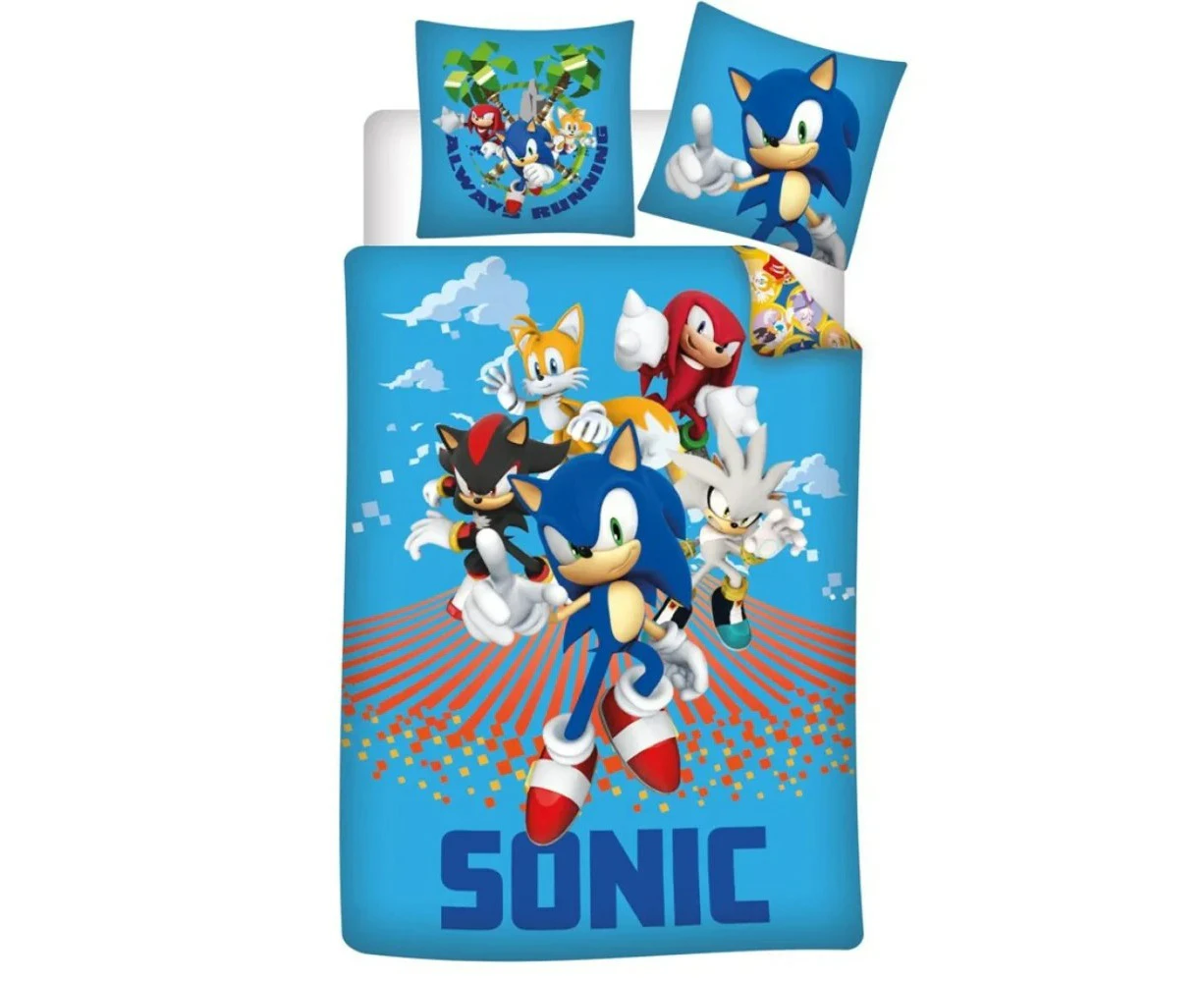 Sonic The Hedgehog Quilt Cover Set - Single Bed Set