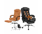 Executive Gaming Chair Footrest Pu Leather - Earl Pink